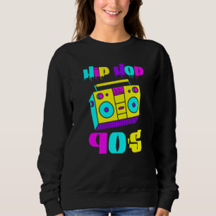 Sweatshirt Boombox rétro de musique Hip hop des années 90 Vin