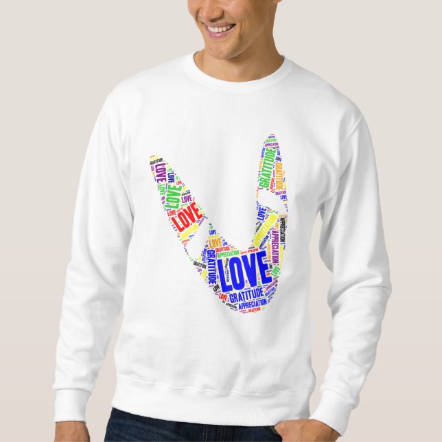 Sweatshirt Boomerang Basic Love Gratitude Appréciation (Devant)