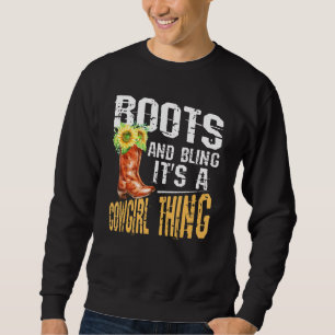 Sweatshirt Boots And Bling C'est un Casquette de rodéo de fil
