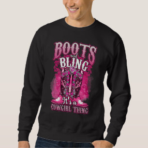 Sweatshirt Boots And Bling C'est une petite fille qui fait de