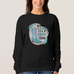 Sweatshirt Boots And Bling C'est une petite fille qui roule