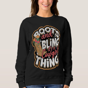Sweatshirt Boots & Bling C'est une affaire de cowgirl  Cowgir