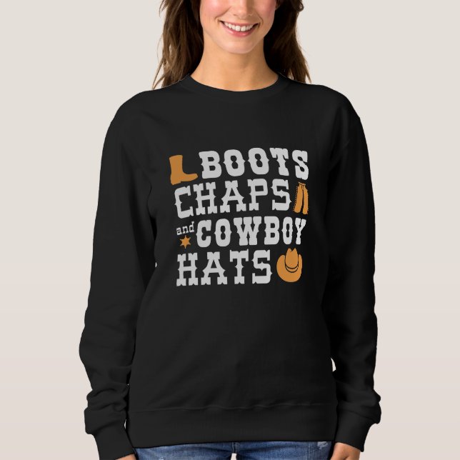 Sweatshirt Boots Chaps Et Cowboy Casquettes (Devant)