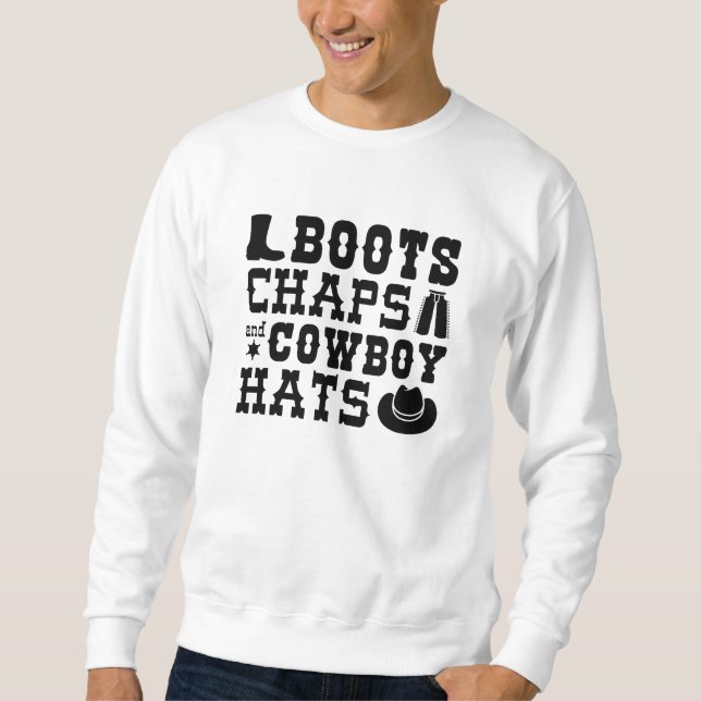 Sweatshirt Boots Chaps Et Cowboy Casquettes (Devant)