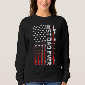 Sweatshirt Bord De Pêche Le Meilleur Papa Jamais Avec Fl Amér