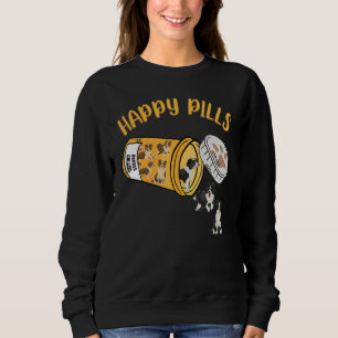 Sweatshirt Border Collie Chien Mignon Pilules de Bonheur