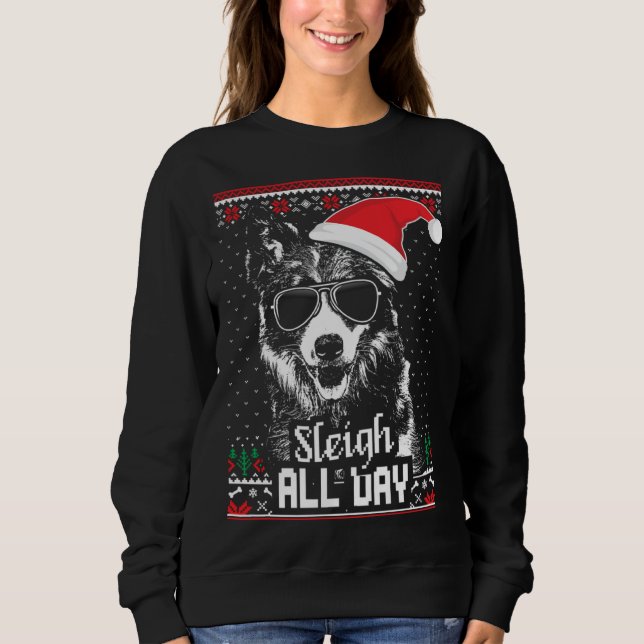 Sweatshirt Border Collie Christmas (Devant)