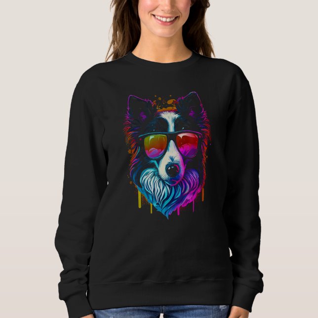 Sweatshirt Bordure Collie chien art Bordure Collie (Devant)