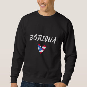 Sweatshirt Boricua Heart Porto Rico Drapeau Patrimoine Puerto