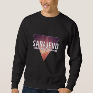 Sweatshirt Bosnie-Herzégovine Pays Avec Capitale Ou Principal