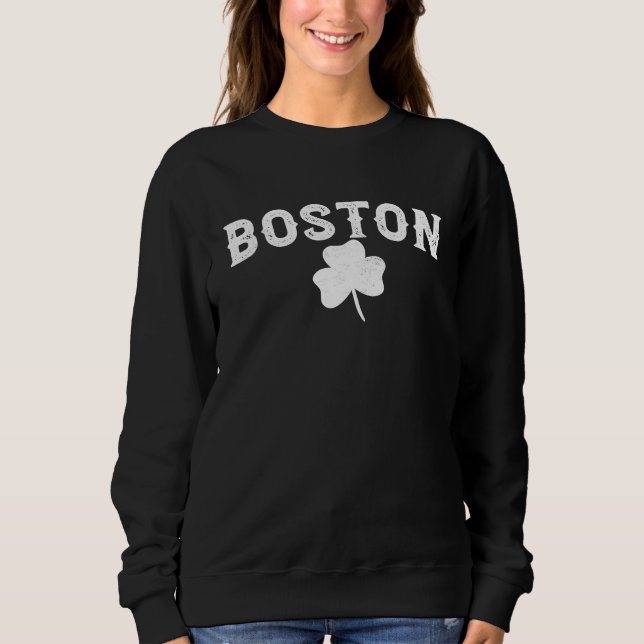Sweatshirt Boston Irish Shamrock St Patrick's Day (Devant)