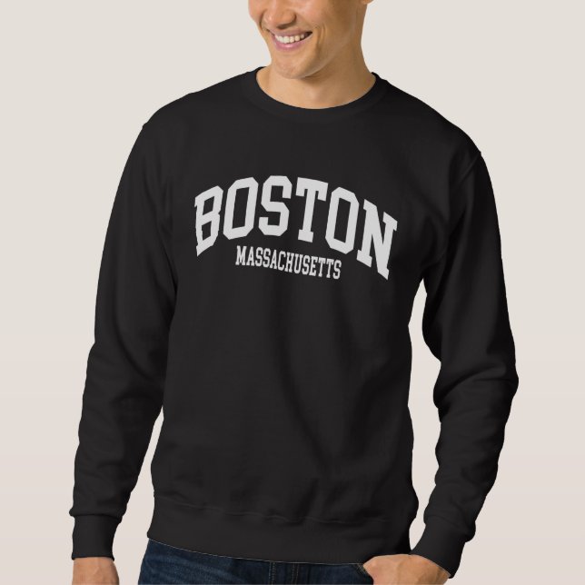 Sweatshirt Boston Massachusetts US Font Proud American USA (Devant)