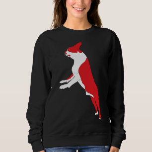 Sweatshirt Boston Terrier debout Sur Deux Jambes