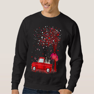 Sweatshirt Boston Terrier Valentines Day Gifts Dogs Red Truck