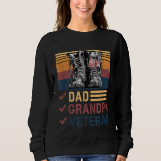 Sweatshirt Bottes de combat drapeau américain rétro Papa Gran