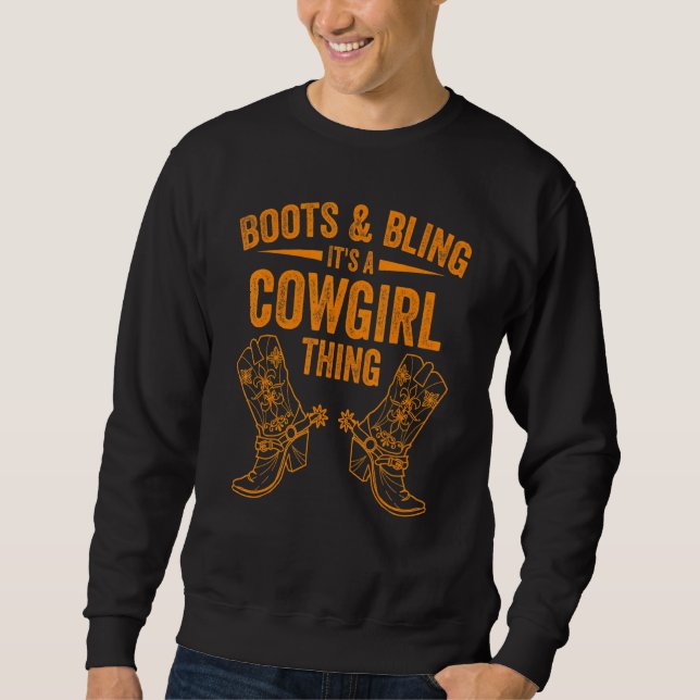 Sweatshirt Bottes de fille Bling Femmes mignonne Amour Pays V (Devant)