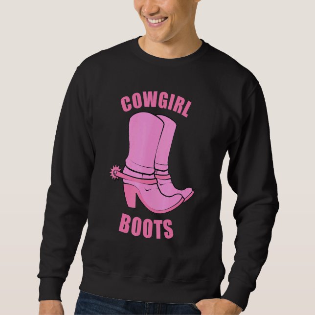 Sweatshirt Bottes de fille Pays Cheval Rodéo Western Princess (Devant)