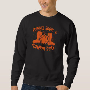 Sweatshirt Bottes Flannel Et Épices Citrouilles