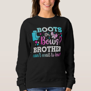 Sweatshirt Bottes Ou Bows Frère Genre Révéler Baby shower Et