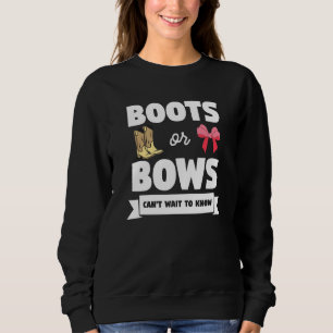 Sweatshirt Bottes Ou Bows Grossesse Faire-part Sexe Révélatio
