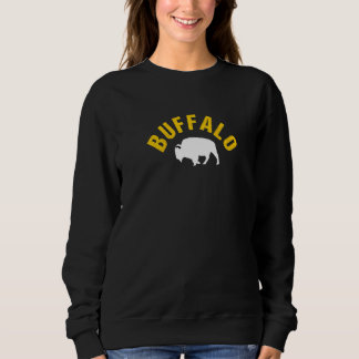 Sweatshirt Bouf jaune bleu Buffalo Throwback Retro Buf New Yo