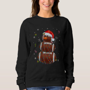 Sweatshirt Boules de Football de Noël Santa Bonhomme de Neige