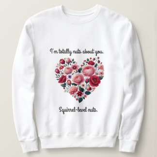 Sweatshirt Bouquet de fleurs en forme de coeur, je suis total