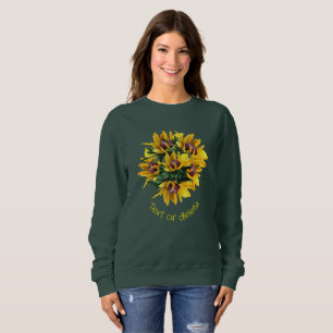 Sweatshirt Bouquet de fleurs Susan à l'oeil noir personnalisé