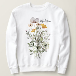 Sweatshirt Bouquet Fleur sauvage séché par monogramme