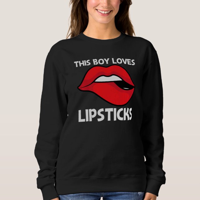 Sweatshirt Bouton à lèvres cool pour garçons Enfants Maquilla (Devant)