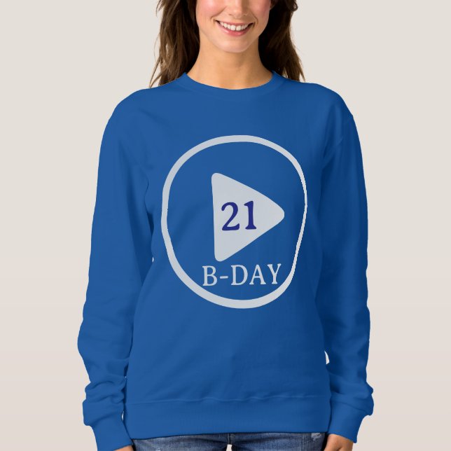 Sweatshirt Bouton Jeu d'anniversaire (Devant)