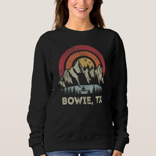 Sweatshirt Bowie Texas Mountain Sunset Sunrise Kayaking (Devant)