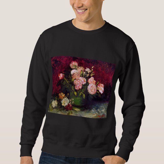 Sweatshirt Bowl avec Peonies & Roses Van Gogh Art (Devant)