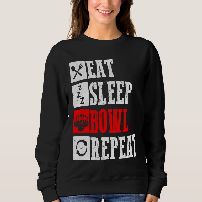 Sweatshirt Bowling Ball Pin Bowler Strike Bowling Fanatic Bow (Devant)