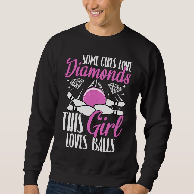 Sweatshirt Bowling Ball Pin Bowler Strike Team Bowling Alley  (Devant)