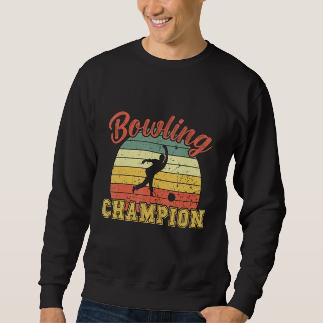 Sweatshirt Bowling Champion Retro Bowling (Devant)