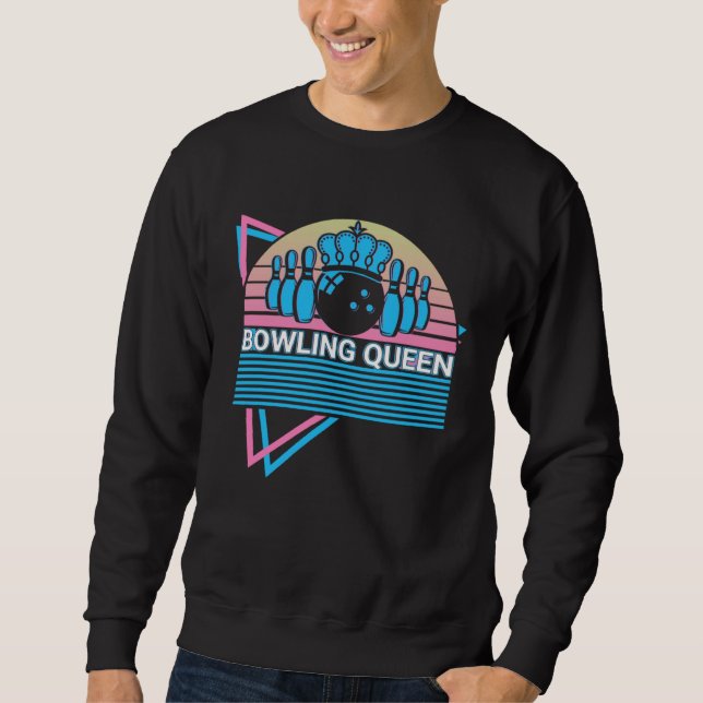 Sweatshirt Bowling Girl Bowler Retro Bowling Queen (Devant)