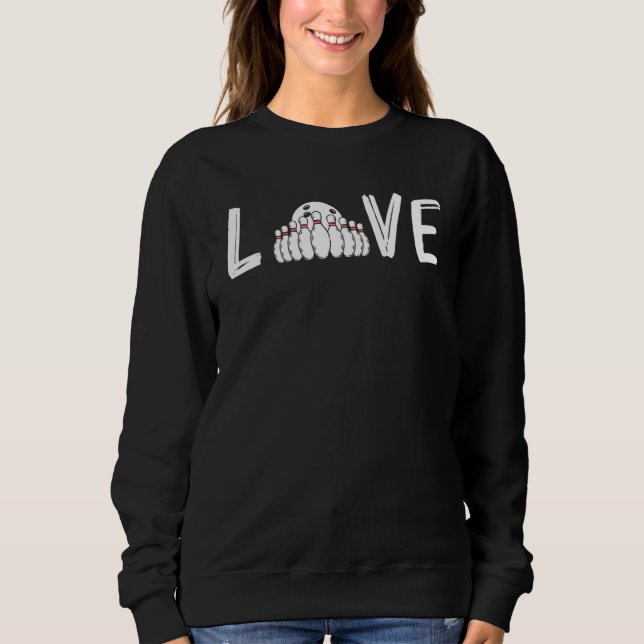 Sweatshirt Bowling Pour Hommes Joueuse De Bowling (Devant)