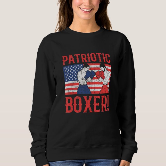 Sweatshirt Boxe Patriotique Usa (Devant)