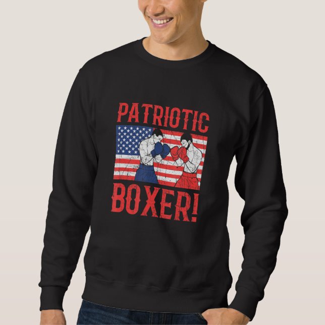 Sweatshirt Boxe Patriotique Usa (Devant)