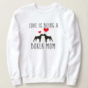 Sweatshirt Boxer Chien Maman Chemises - L'amour est un Chien