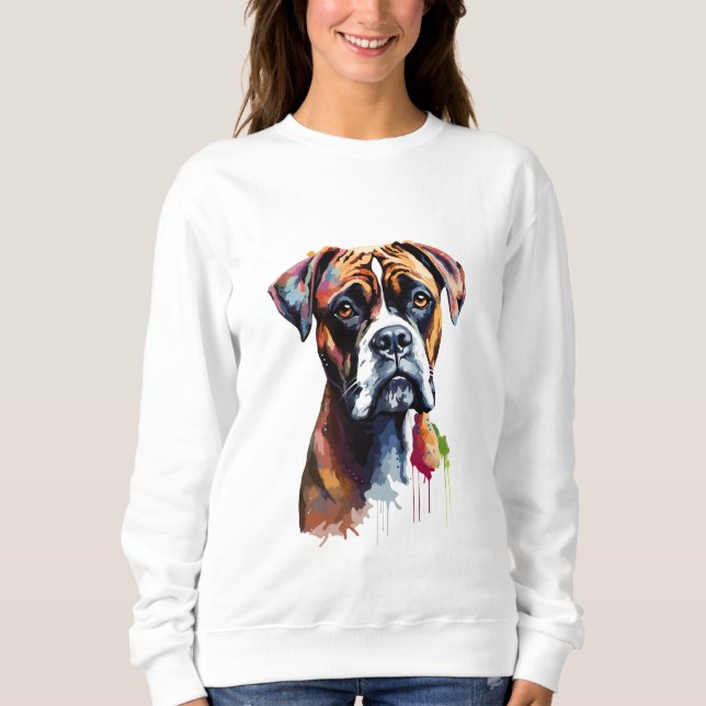 Sweatshirt Boxer Vibrant et coloré (Devant)