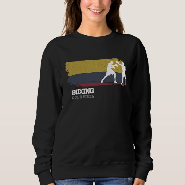 Sweatshirt Boxing Colombia Combat Sports Fighter Boxing (Devant)
