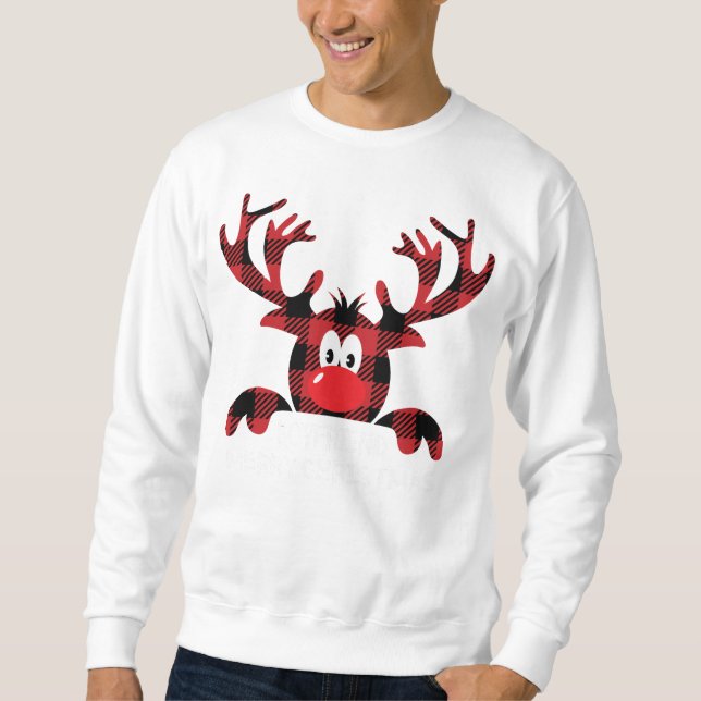 Sweatshirt Boyfriend Always be yourself Reindeer Santa Hat Bu (Devant)