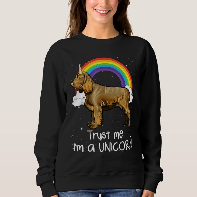 Sweatshirt Boykin Spaniel Arc-en-ciel Faites-moi confiance Je (Devant)
