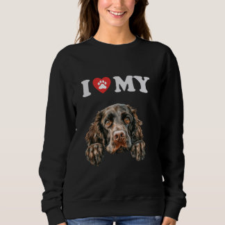 Sweatshirt Boykin Spaniel I Heart My Dog Funny Chien Amant