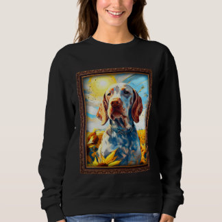 Sweatshirt Bracco Italiano Painting Sunflower Flower Mom Wome
