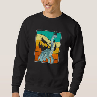 Sweatshirt Brachiosaure Sorcière Citrouille Halloween Dinosau