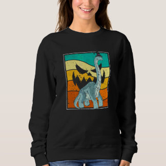 Sweatshirt Brachiosaure Sorcière Citrouille Halloween Dinosau