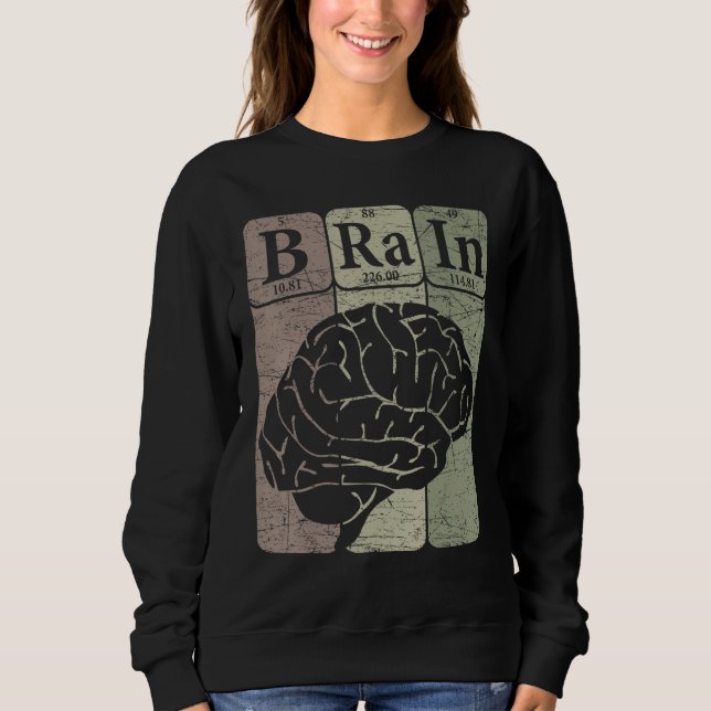 Sweatshirt Brain Periodic Table Elements Neurologist Retro Ne (Devant)